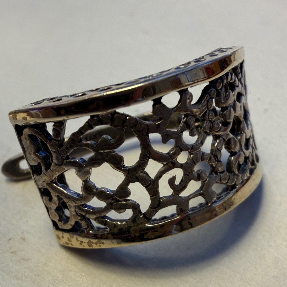 1 VINTAGE SIGNEF GG 14KT GOLD 925 FILLIGREE EARRING THE MISSING EARRING - Picture 2 of 4
